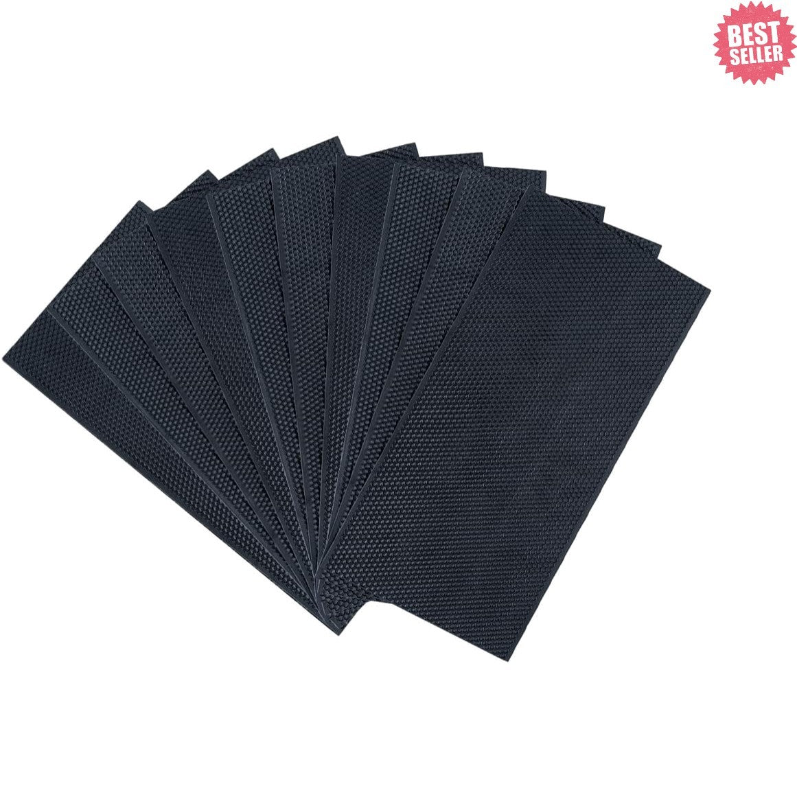 Beeswax Coated Deep Foundation Sheets for Beehives – 10 Pack, 8.5 in