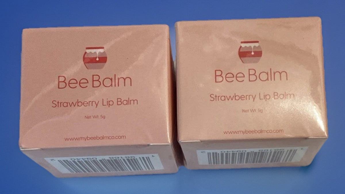 Strawberry Lip Balm Set - 2 Moisturizing Lip Balms for Soft Lips