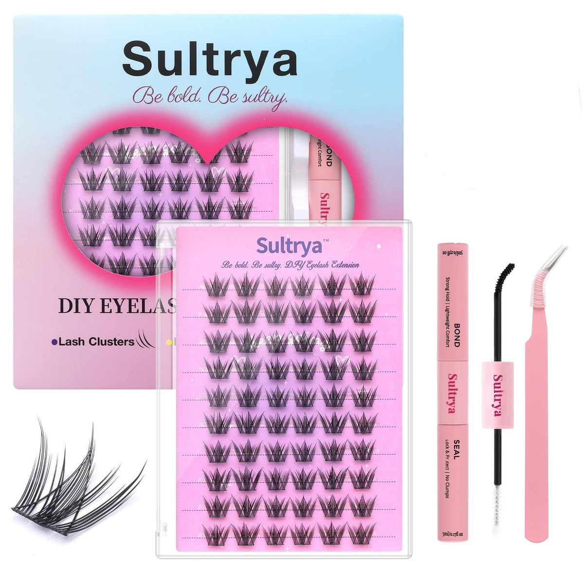 False Eyelash Extensions Kit – 60 Pre-Made Volume Fans for DIY Lashes