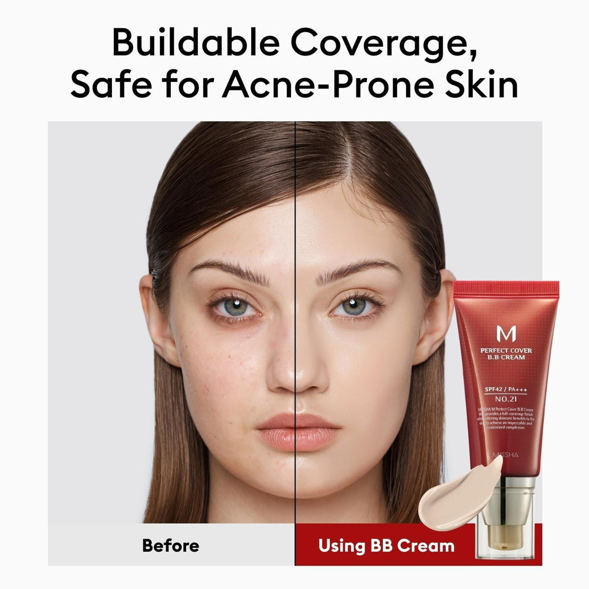Moisturizing BB Cream No.21 Light Beige SPF 42 Full Coverage Makeup & Skincare