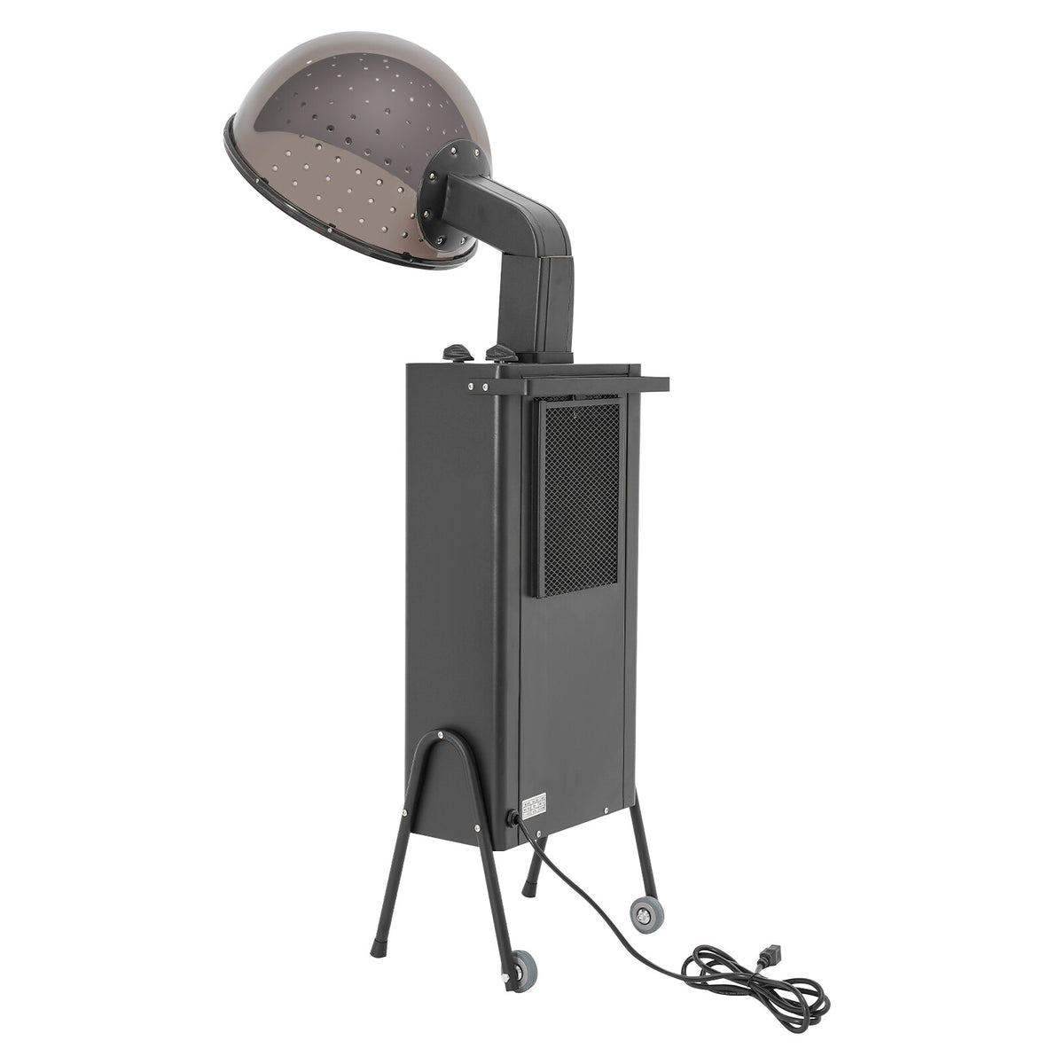 Hooded Salon Hair Dryer with Wheels, Adjustable Temp & Timer, 1200W