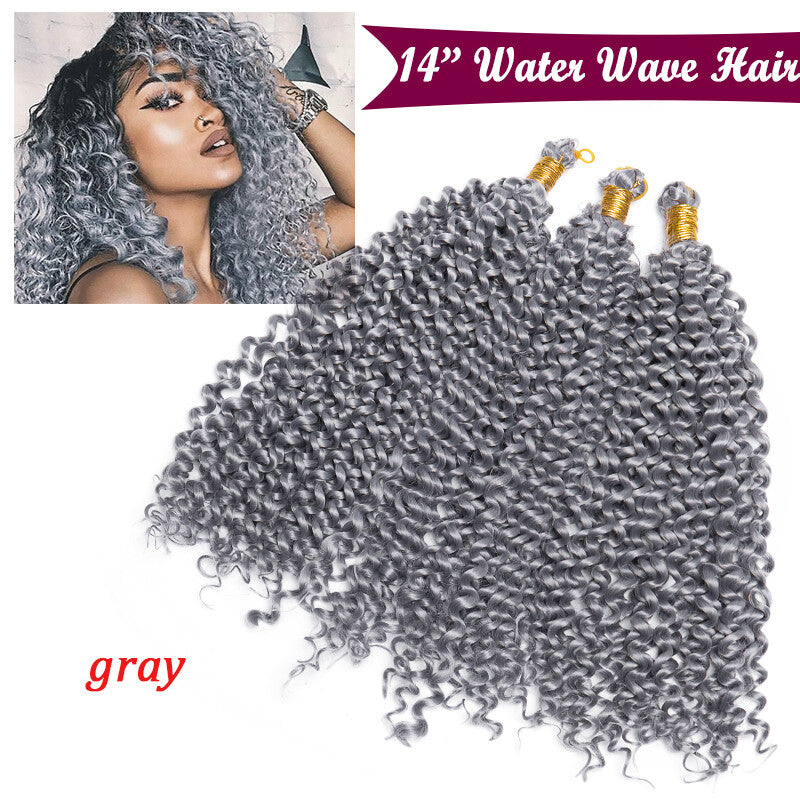 Water Wave Crochet Hair Extensions - Deep Curly Synthetic Braids, Multiple Lengths & Colors