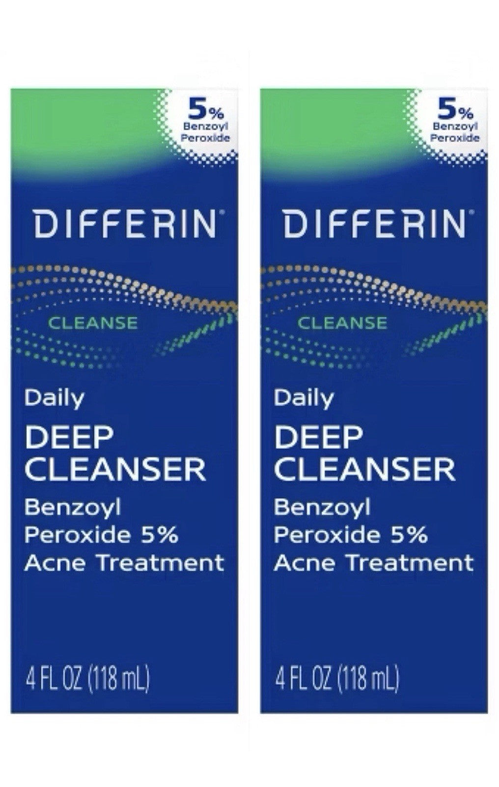 Differin Acne Face Wash with Benzoyl Peroxide - 2 Pack, 4 fl oz