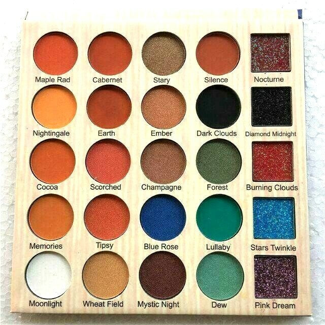 25-Color Eyeshadow Palette with Shimmer & Pigment - Cruelty-Free Makeup