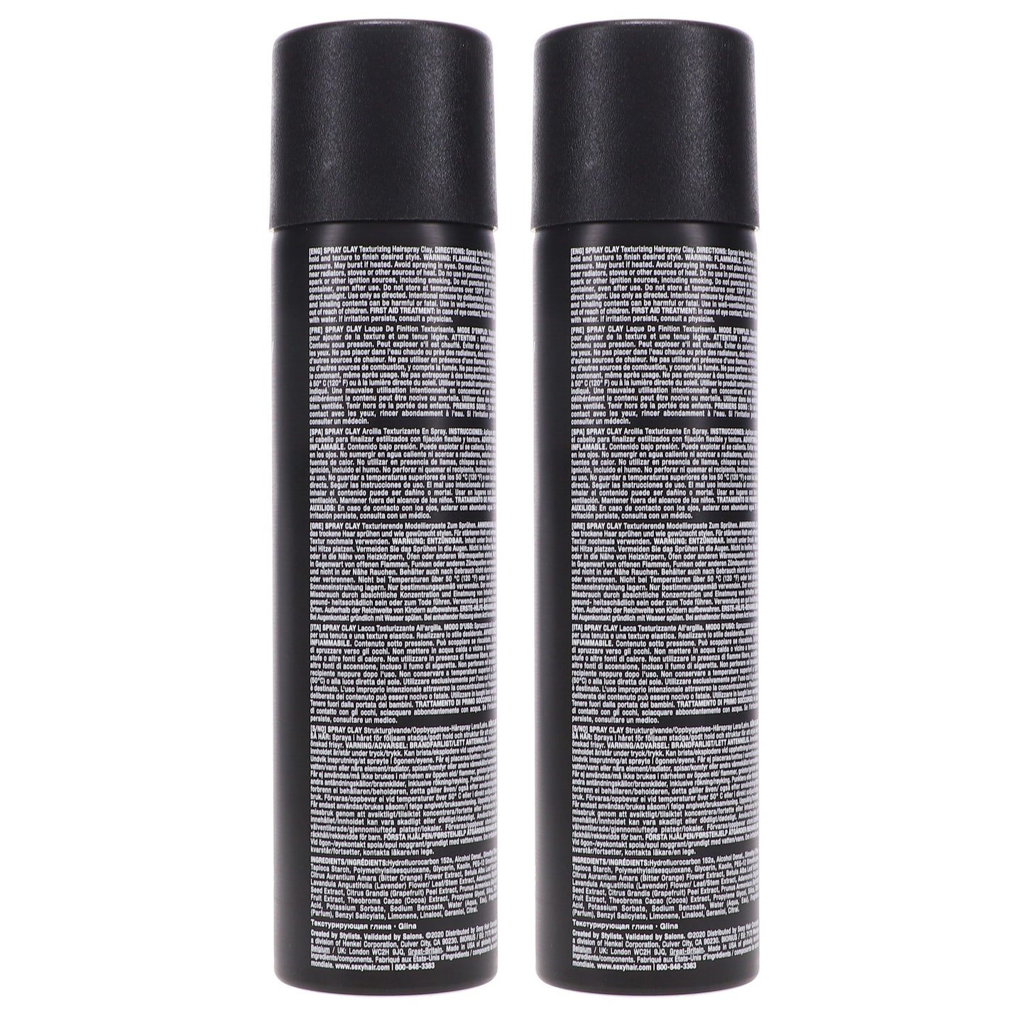 Hair Styling Spray Clay 4.4 oz - Matte Finish, Texture & Volume - 2 Pack