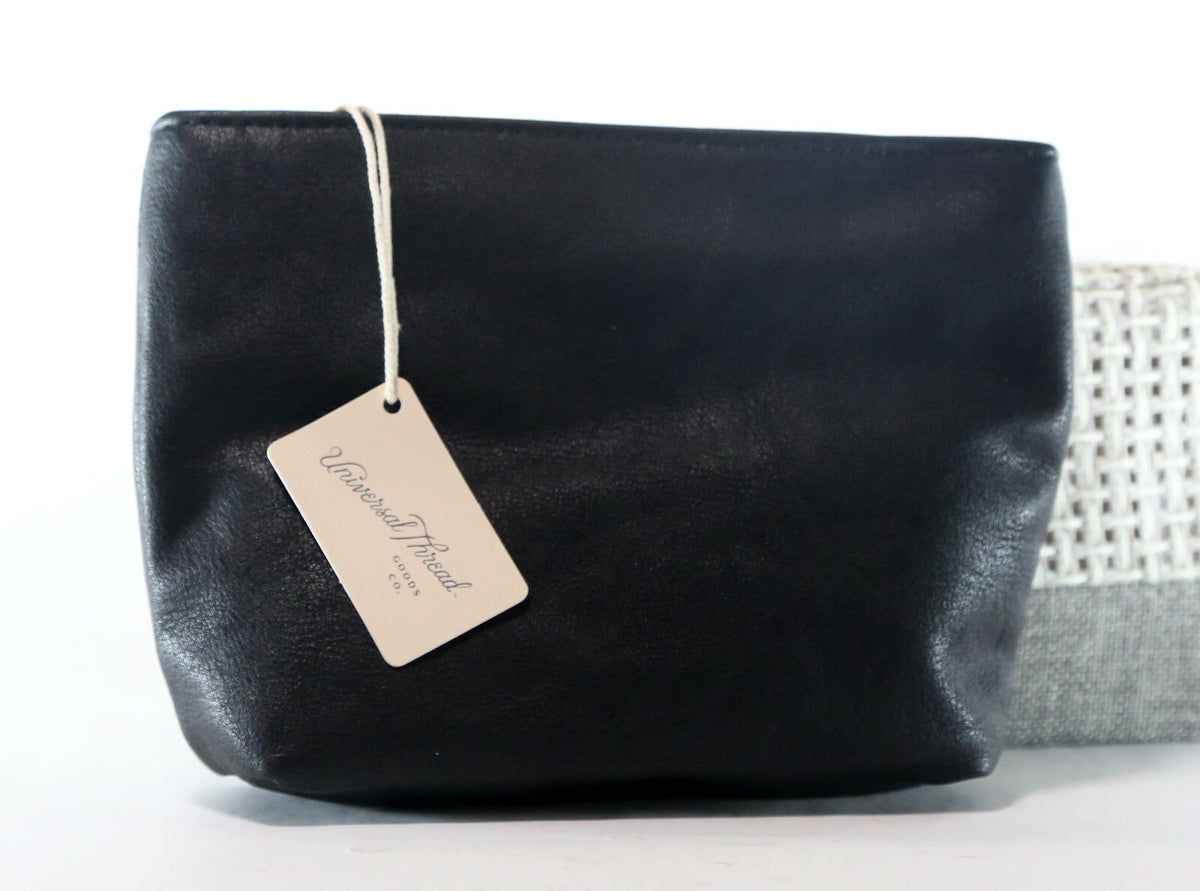 Women's Black Zip-Up Makeup Bag Clutch Carry Pouch - Universal Thread