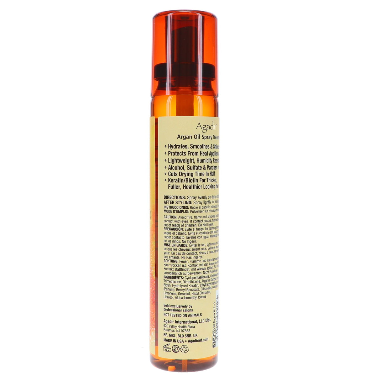 Argan Oil Hair Treatment Spray - Hydrating Shine & Frizz Control 5.1 oz