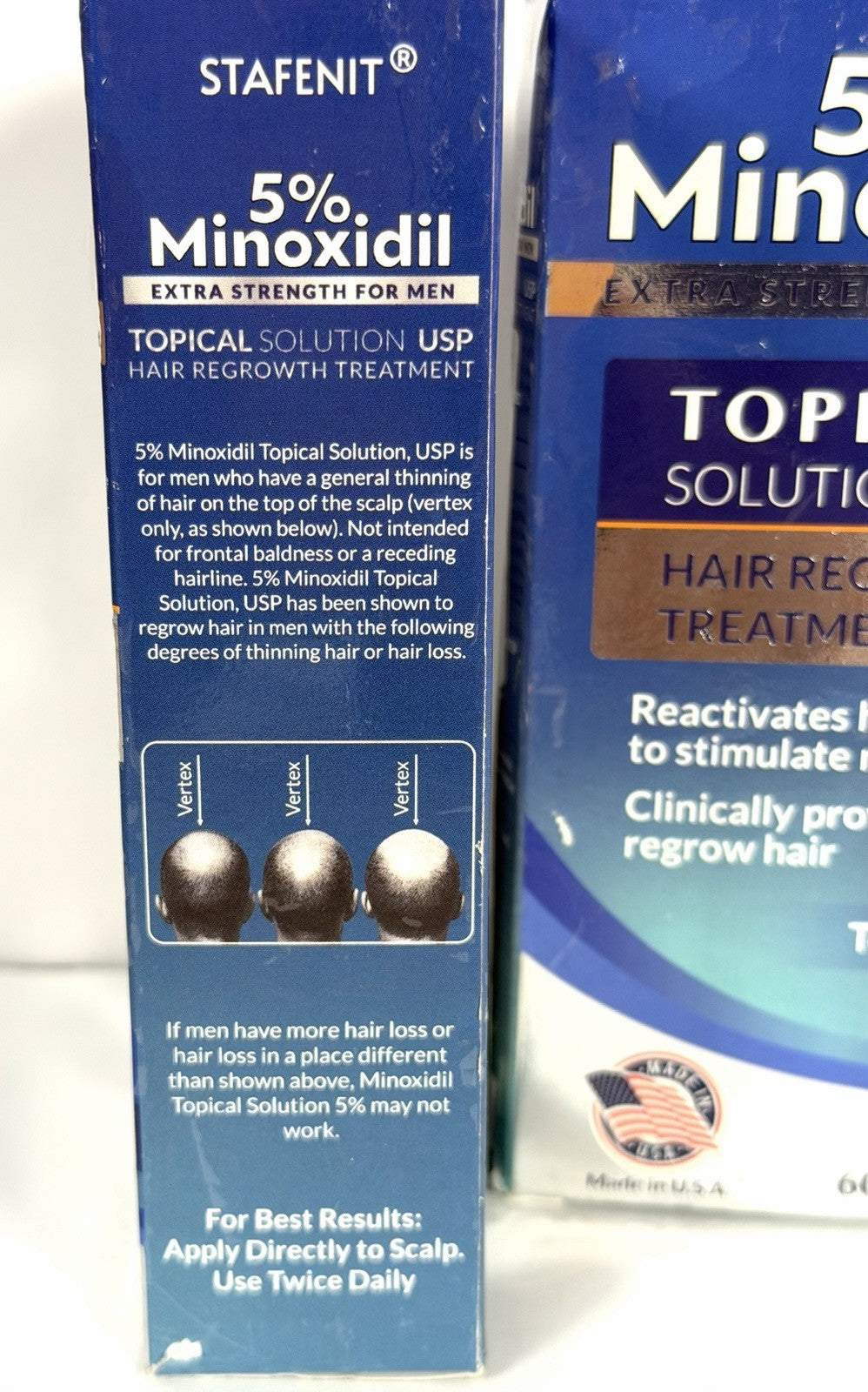 2 Pack Stafenit 5% Minoxidil For Men Hair Growth Topical Solution 2oz