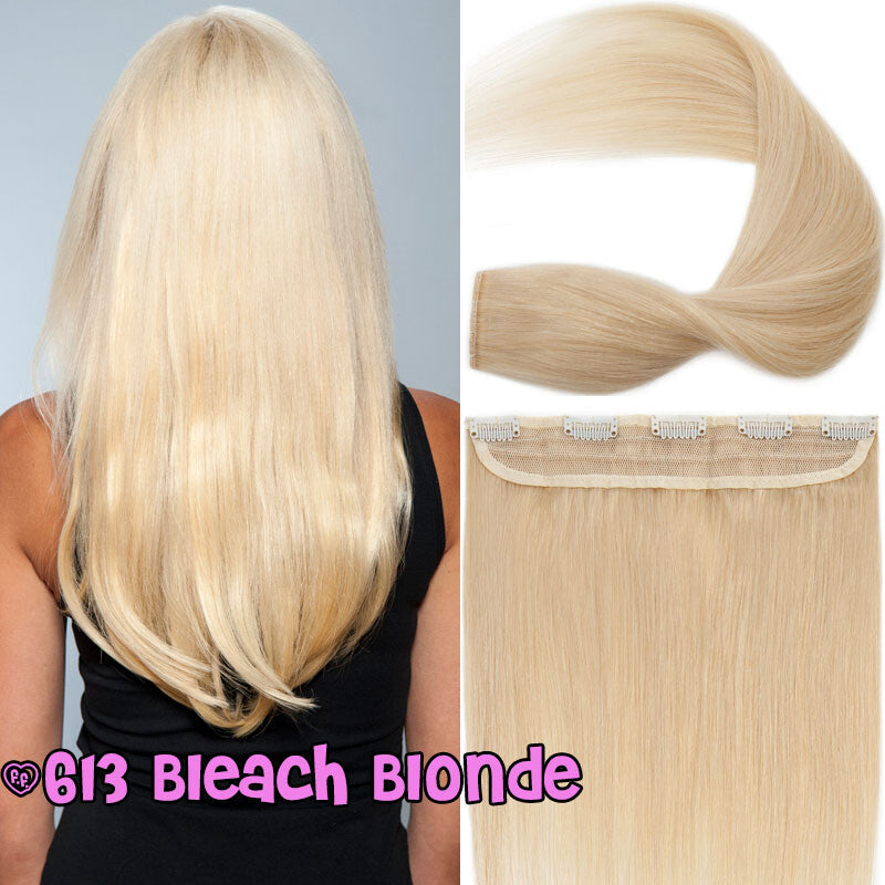 Thick Clip-In Human Hair Extensions Full Head Remy Weft - Various Lengths & Colors