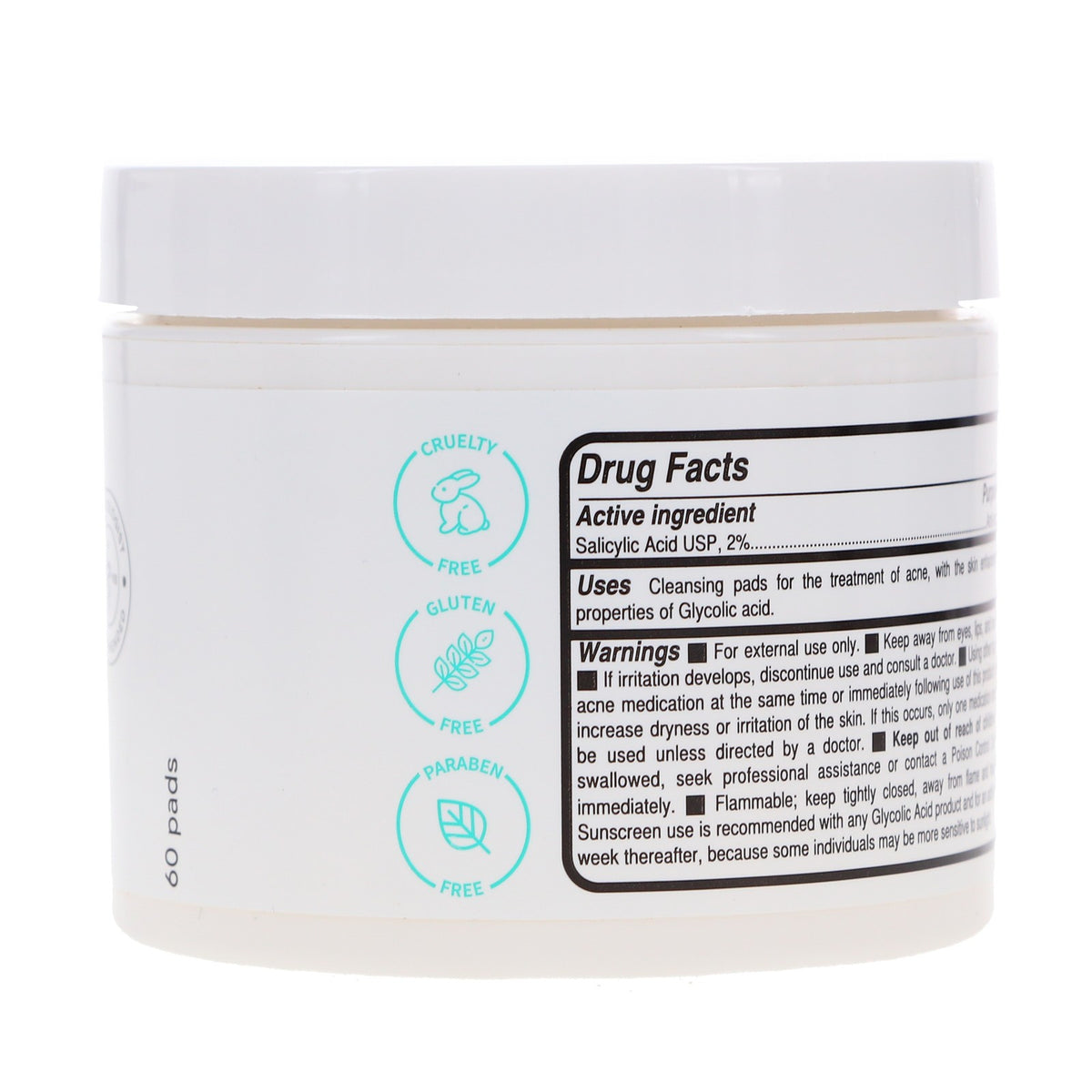 Gly-Sal 5-2 Clarifying Pads for Acne & Skin Care - 60 Count