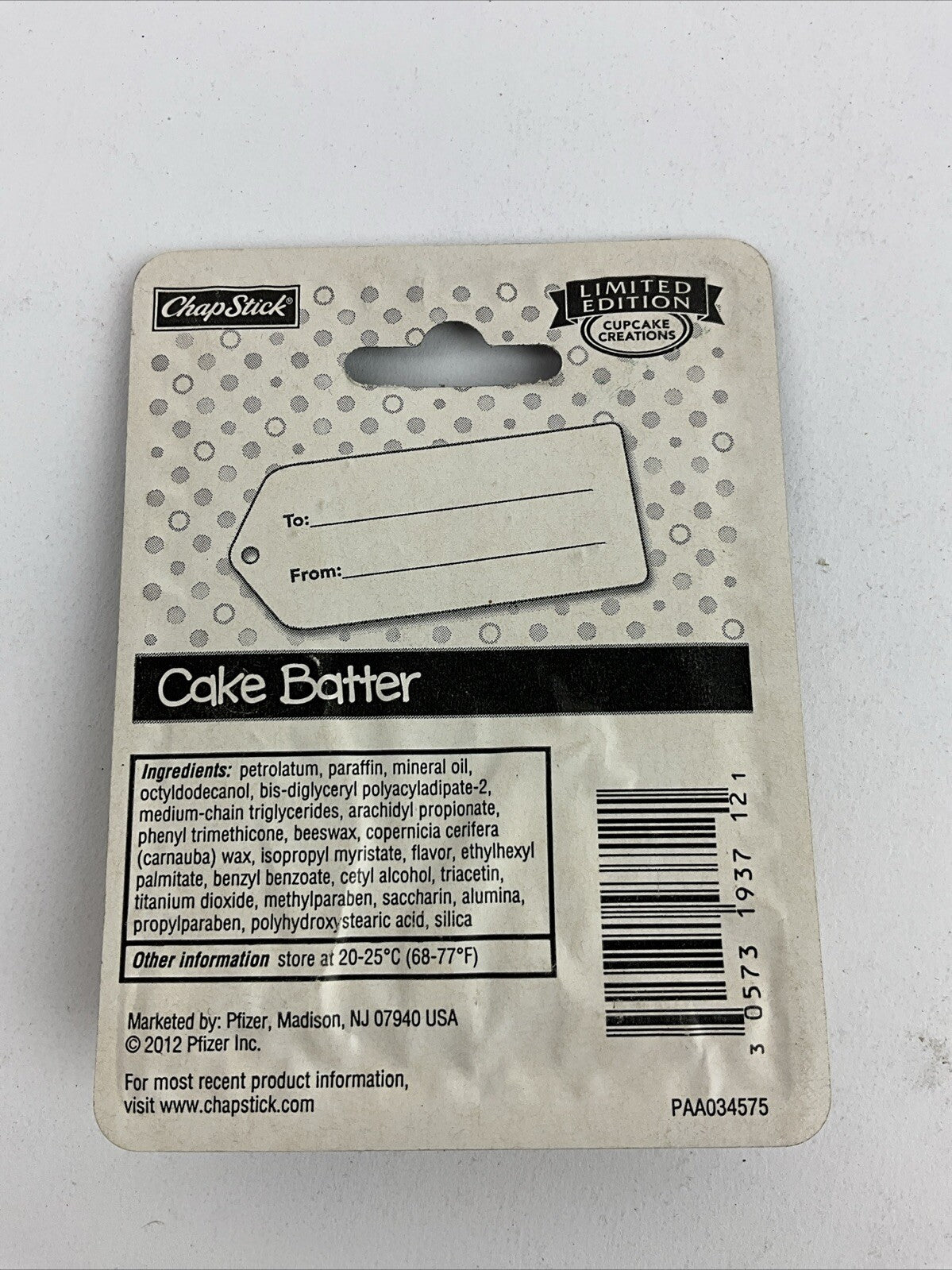 Chapstick Limited Edition Cupcake Creations Cake Batter Lip Balm - 2 Pack