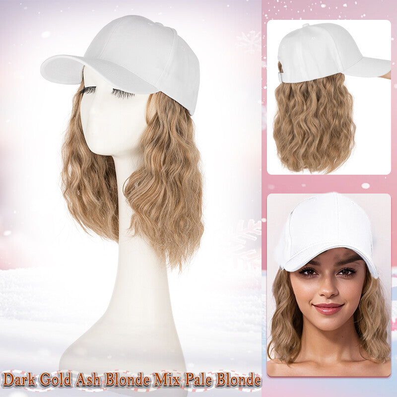 Adjustable Baseball Cap Wig with Hair Piece - Short Long Synthetic Hair