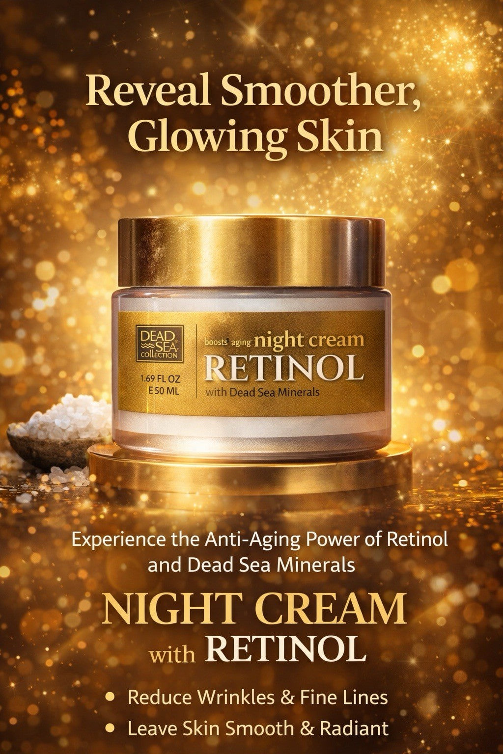Dead Sea Collection Retinol Night Cream - Anti-Aging & Firming 1.69 oz