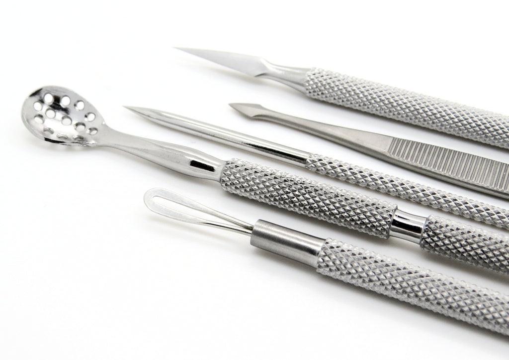 Professional Blackhead & Acne Remover Tool Set - 5 Pieces Stainless Steel Kit