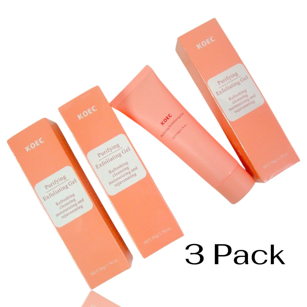 (3-Pack) KOEC Purifying Exfoliating Gel Facial Cleanser 1.76 oz.
