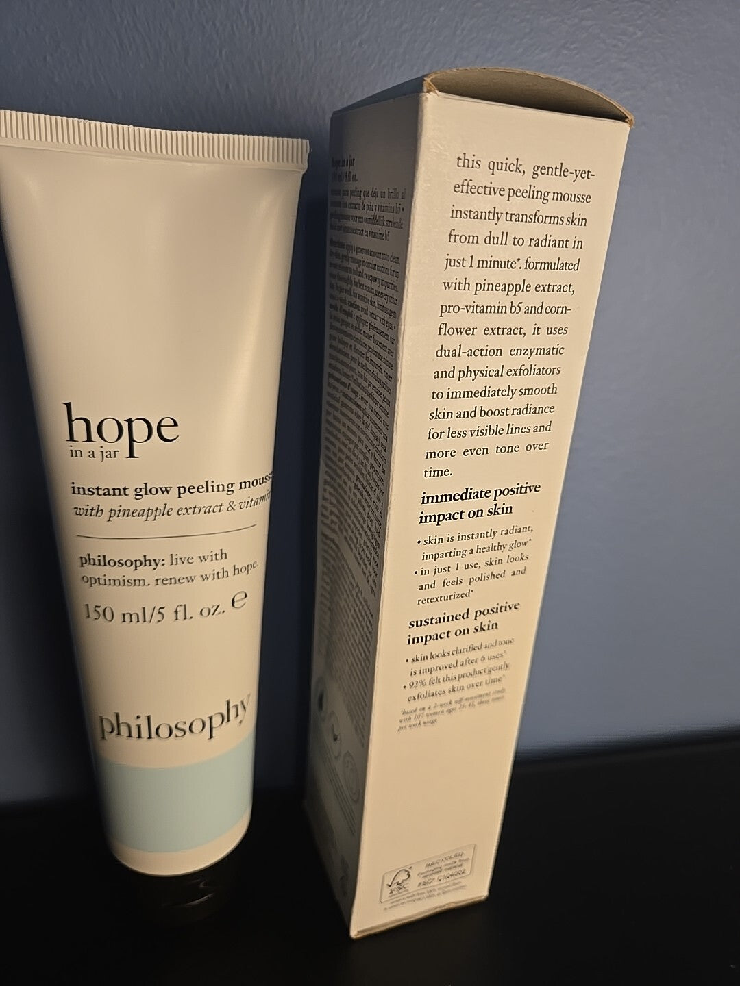 Hope In A Jar Instant Glow Peeling Mousse 2.5oz