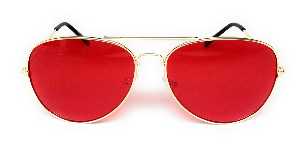 Unisex Aviator Sunglasses with Mirrored or Color Lenses - Metal Frame UV Protection