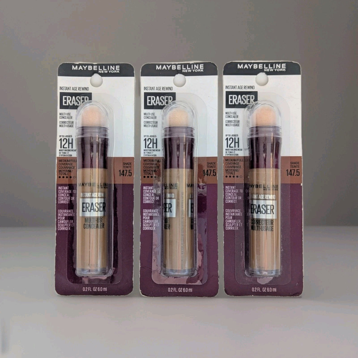 3 Pack Multi-Use Concealer Shades for Face & Eye - Instant Age Rewind