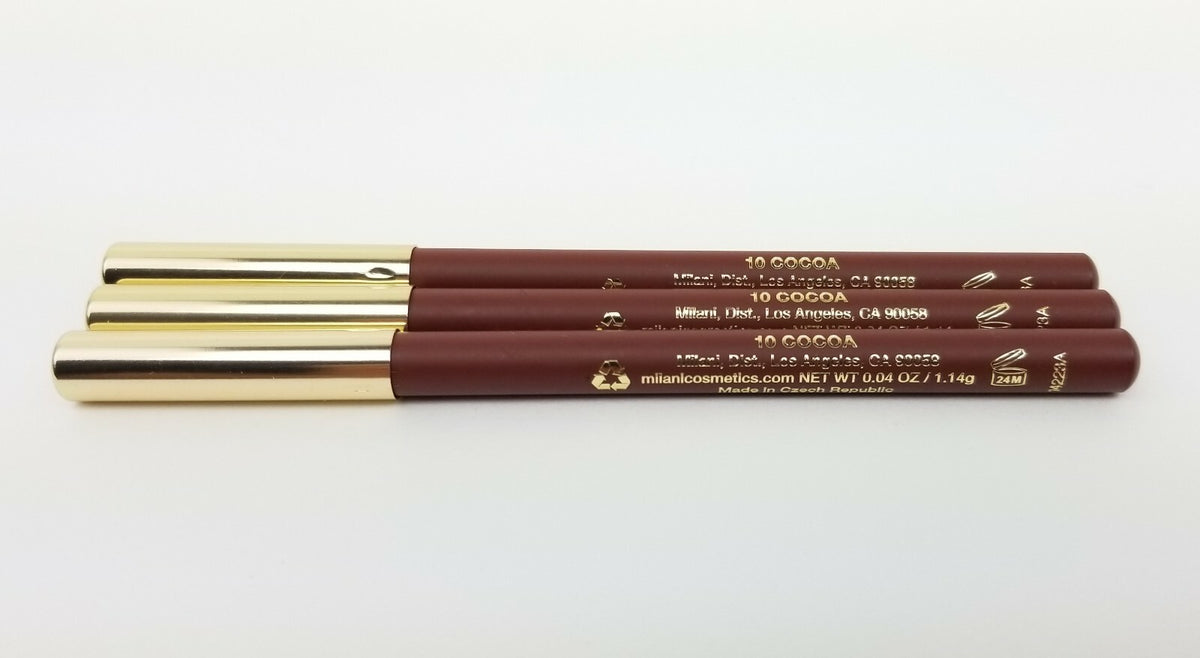 Lipliner Pencil #10 Cocoa - Set of 3 Milani Color Statement Instant Color