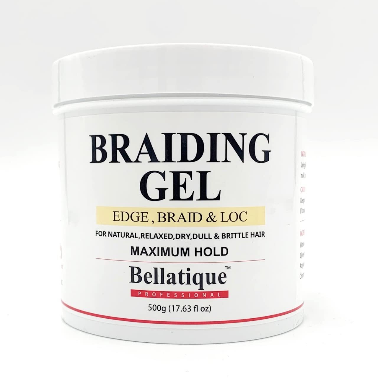 Maximum Hold Edge Braid & Loc Gel - Multiple Sizes for Hair Styling