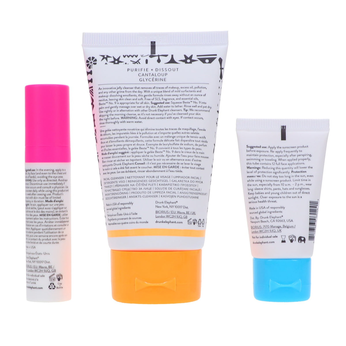 Skincare Sample Kit - Drunk Elephant The Littles 6.0 Travel Set with SPF Serum & Oil