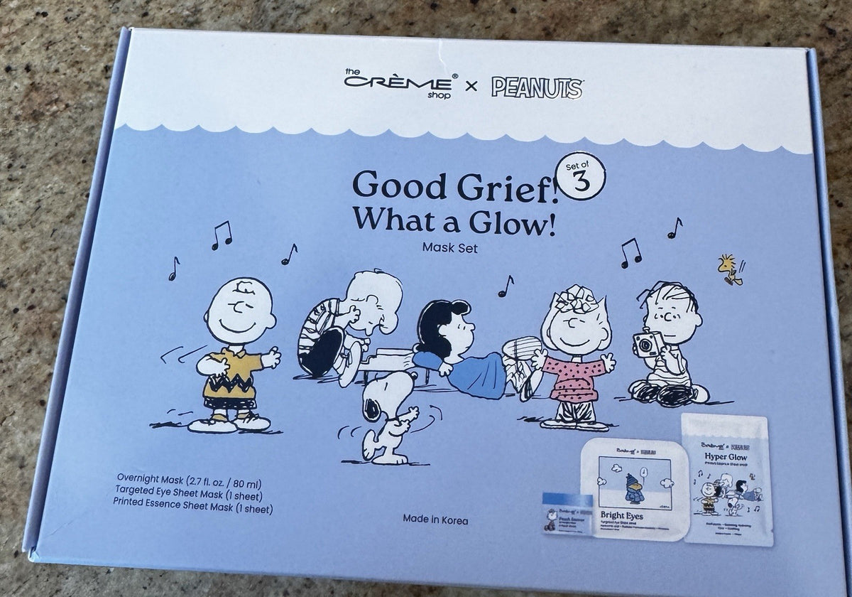 Peanuts 3-Pack Face Mask Set - What A Glow
