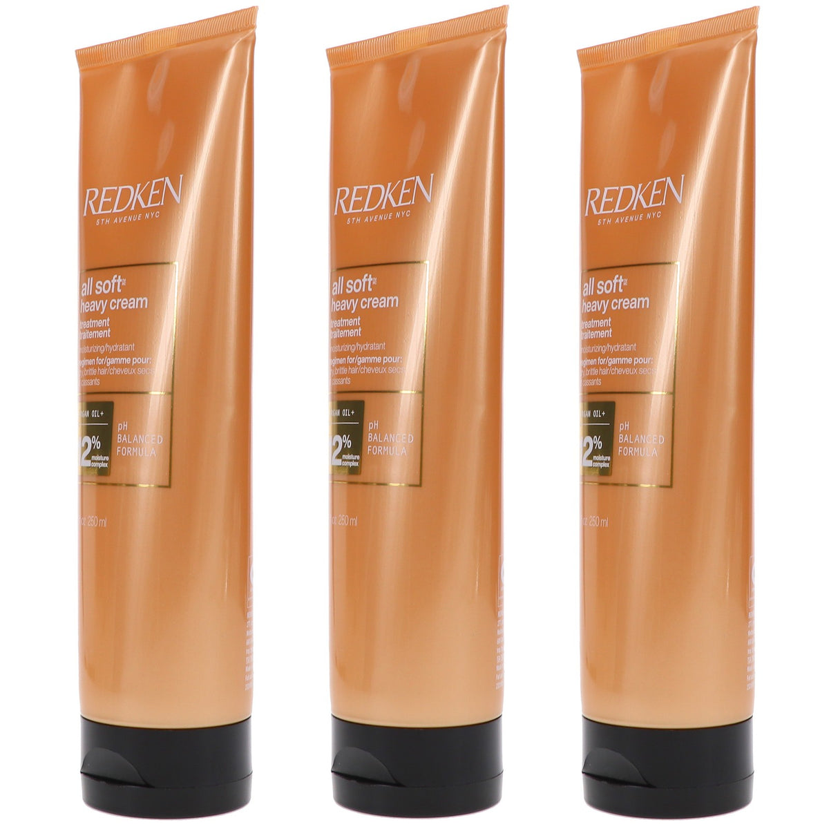 Redken All Soft Heavy Cream Hair Conditioner 8.5 oz 3 Pack - Deep Nourishing Treatment