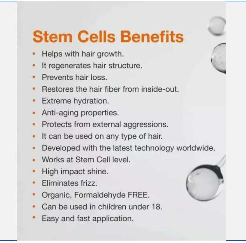 Keratin Hair Smoothing Kit with Stem Cells - Professional Treatment for Frizz-Free, Healthy Hair