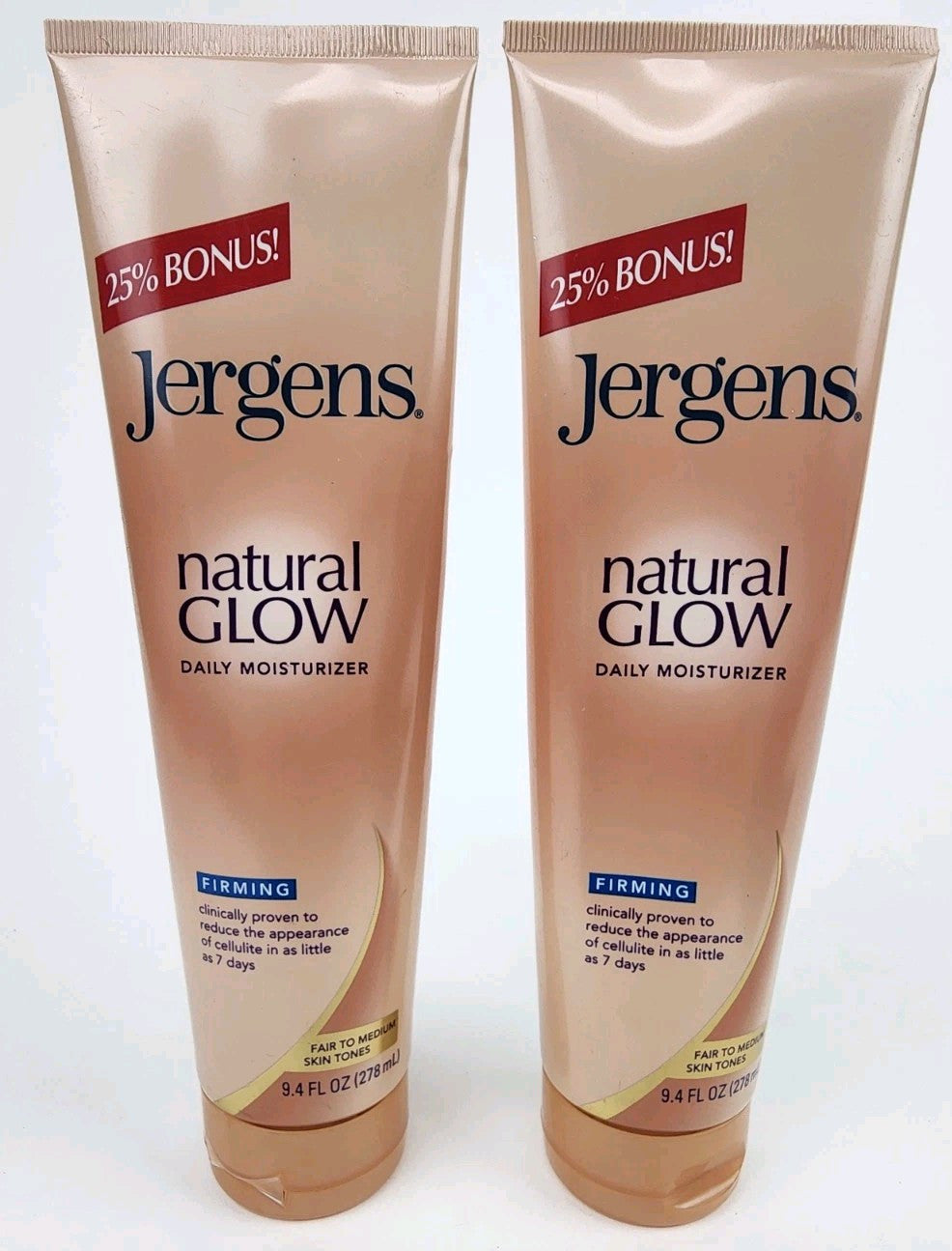 Jergens Natural Glow +Firming Body Lotion - Fair to Medium - 2 Pack