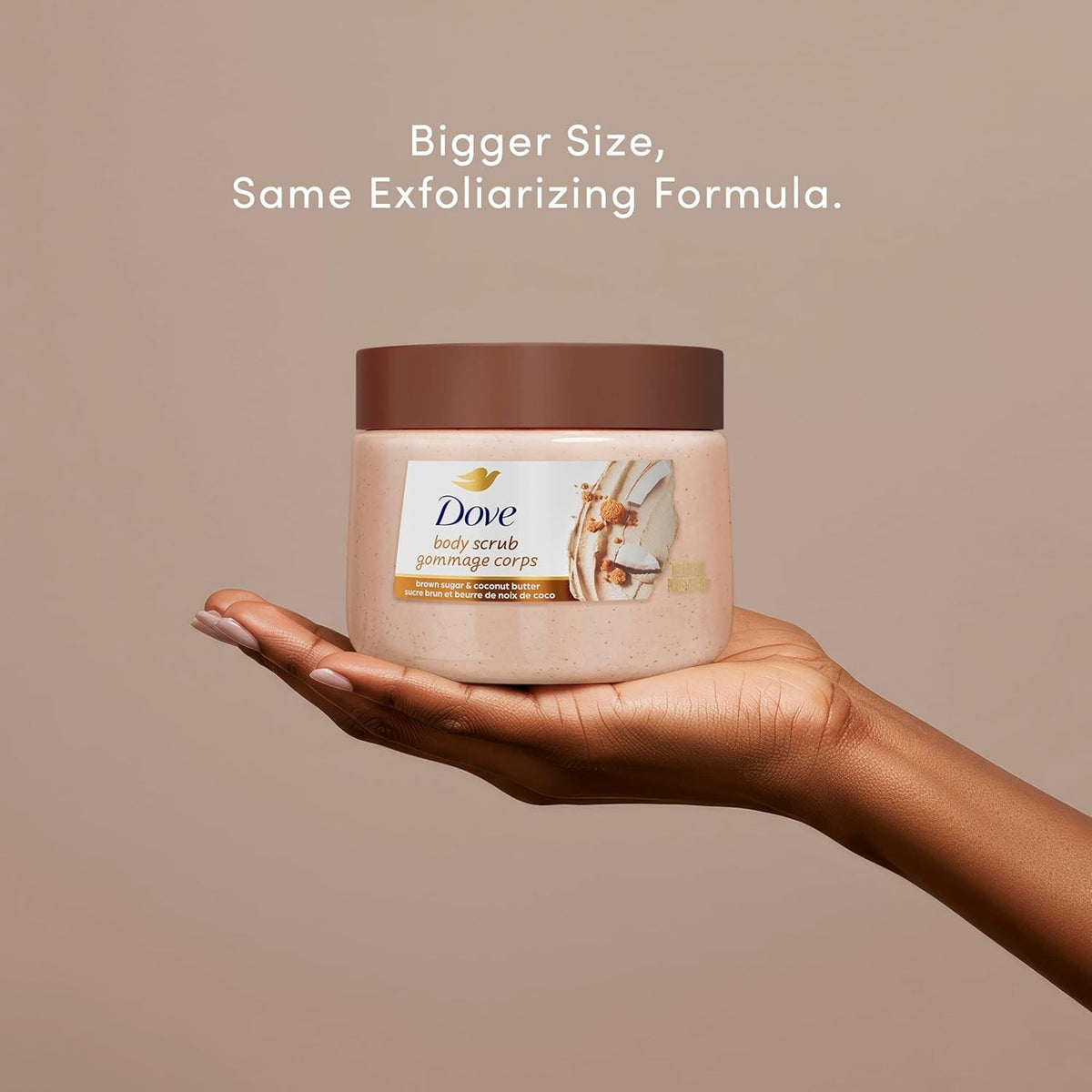 Dove Brown Sugar and Coconut Butter Body Scrub Exfoliates Deeply 15 oz