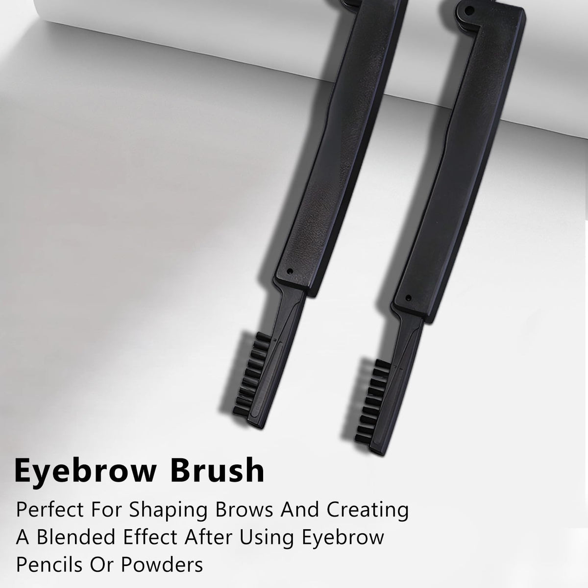 Dual-Sided Folding Mascara and Eyebrow Grooming Brush | Lash Separator & Brow Comb