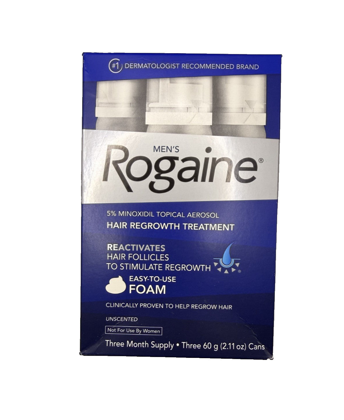 Men's 5% Minoxidil Foam Hair Regrowth Treatment – 3 Month Supply