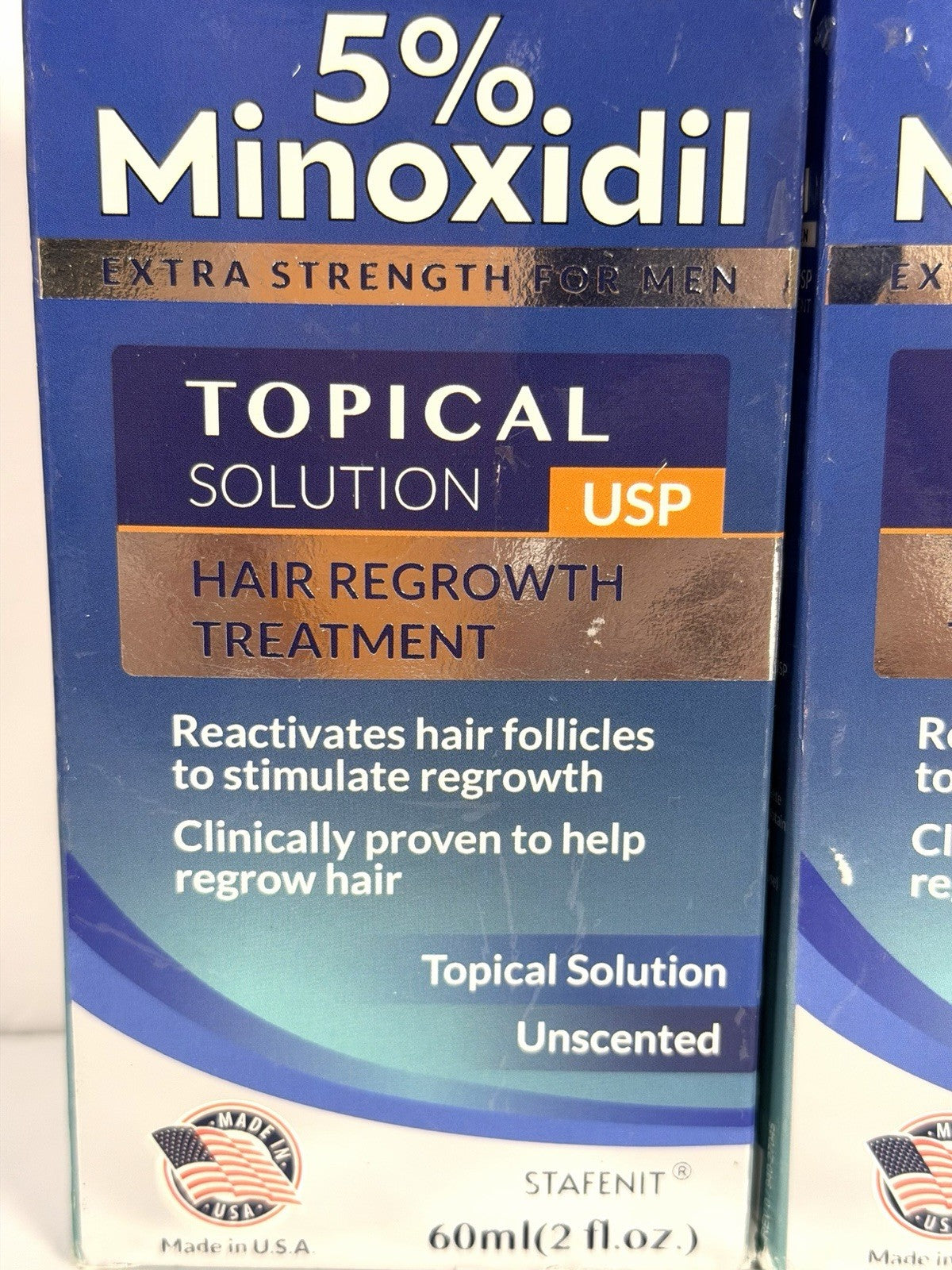 2 Pack Stafenit 5% Minoxidil For Men Hair Growth Topical Solution 2oz