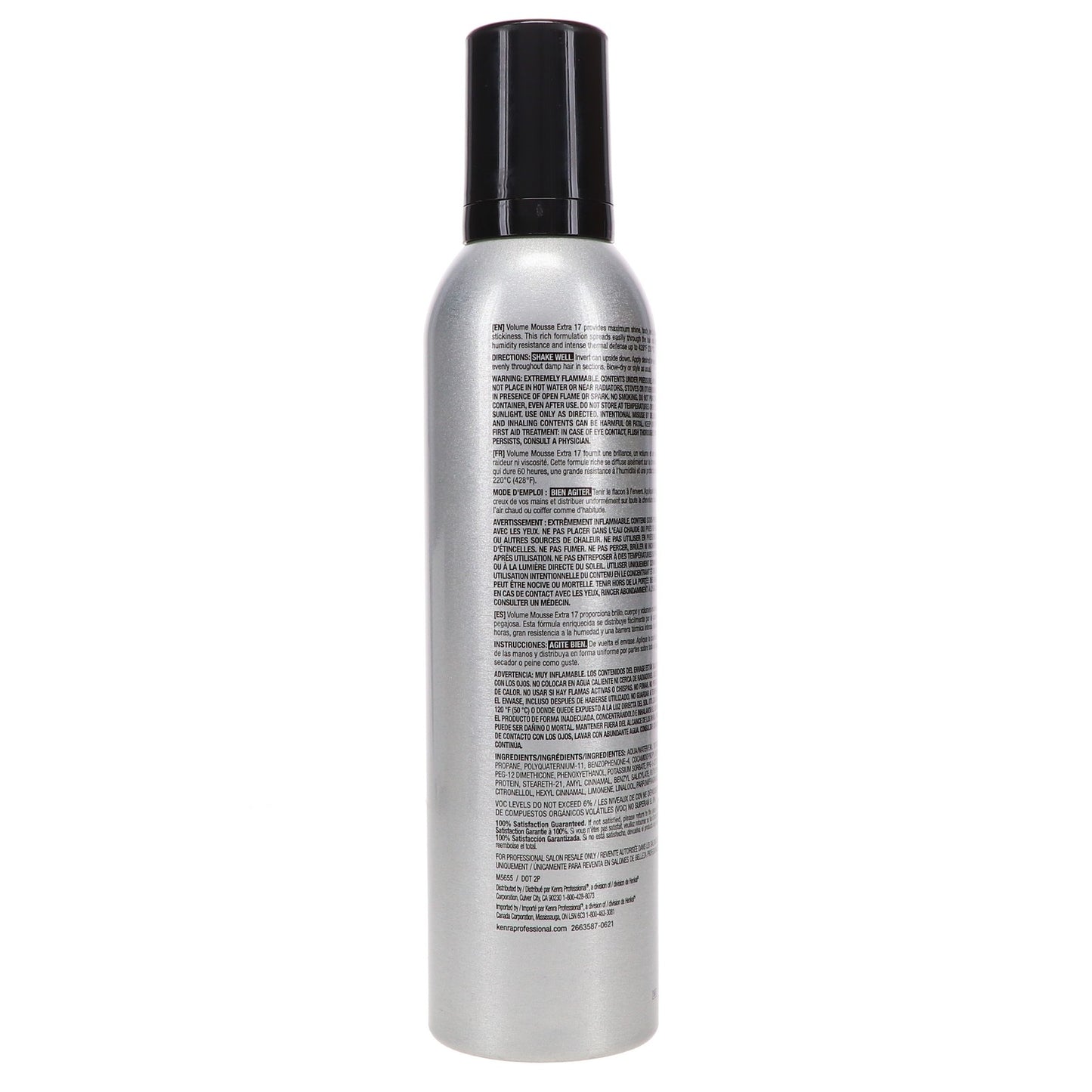 Kenra Extra Volume Mousse #17 8 oz - Lightweight Hair Styling Foam for Volume & Shine