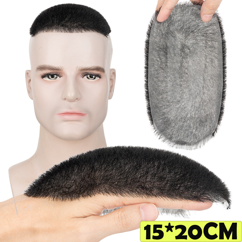Men's Thin Skin Hair Replacement Toupee Human Hair System with Full PU Base