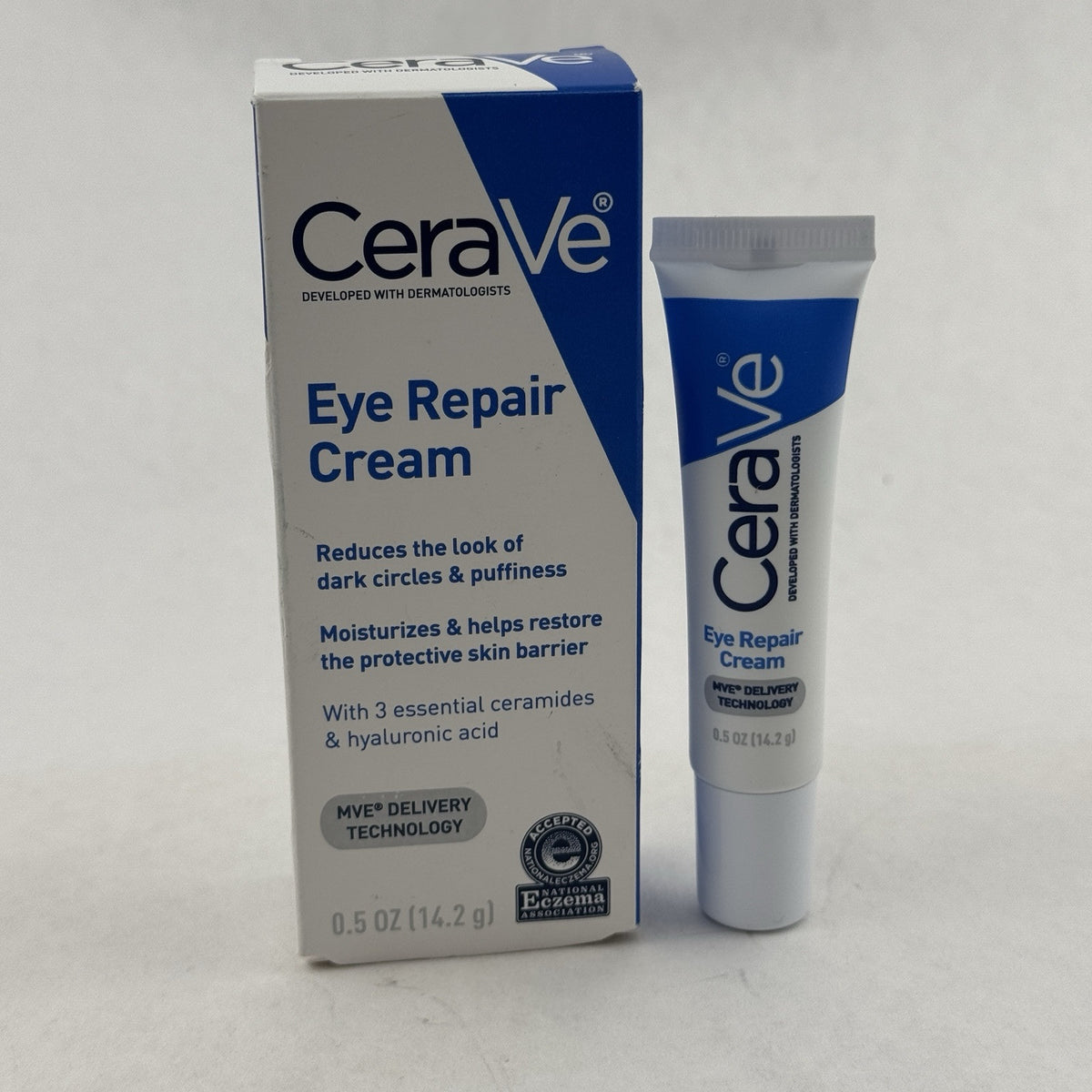 CeraVe Eye Repair Cream for Puffiness and Dark Circles 0.5 oz - Hydrating, Oil-Free