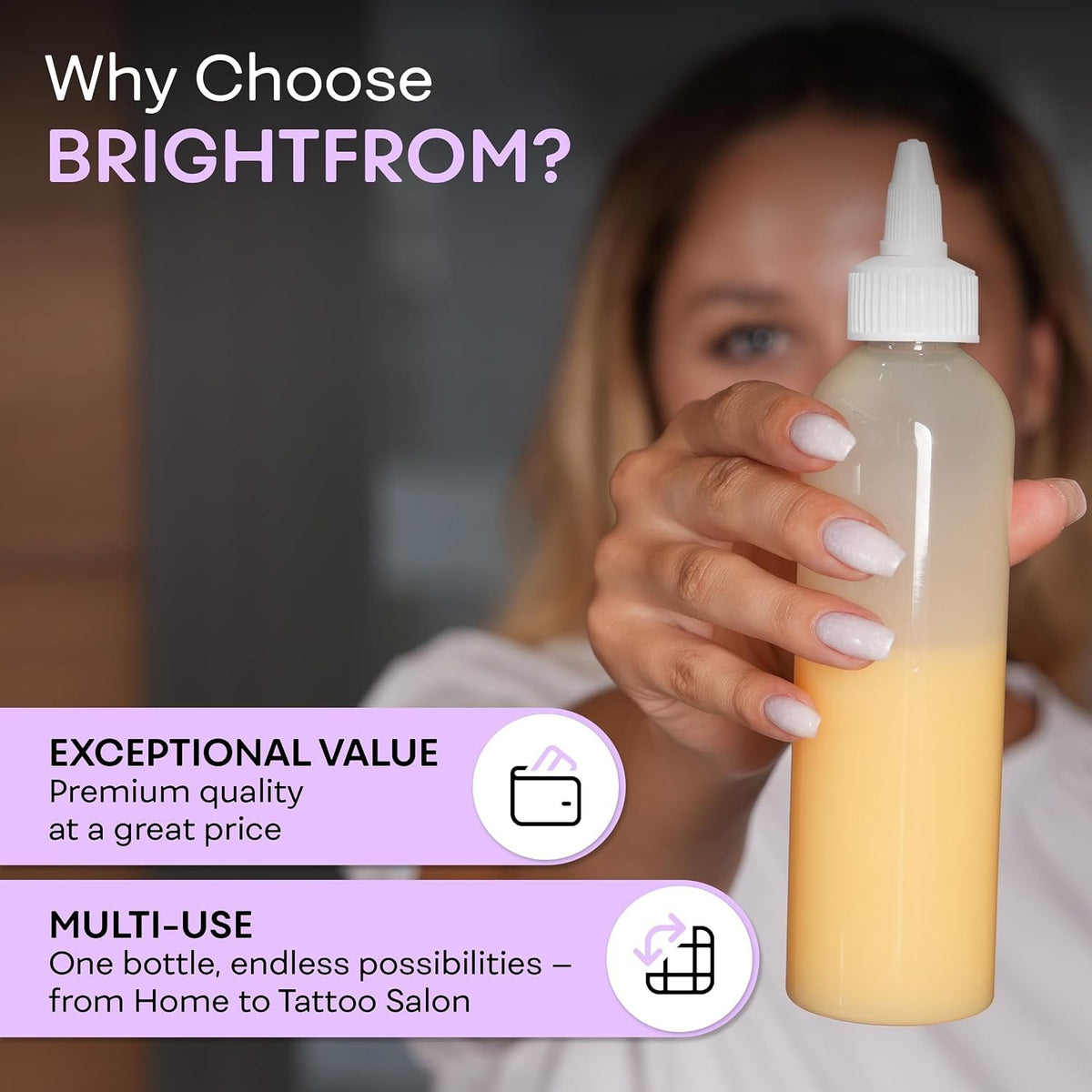 8 oz Twist Applicator Bottle - Clear, BPA Free Squeeze Bottle