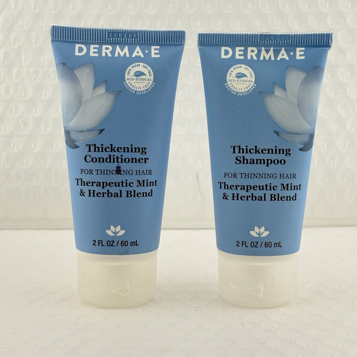Derma E Thickening Shampoo Conditioner Set Thinning Hair Therapeutic