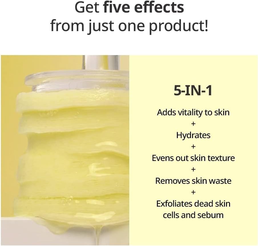 Green Tangerine Vitamin C Toner Pads for Skin Brightening & Exfoliation - 70 Count