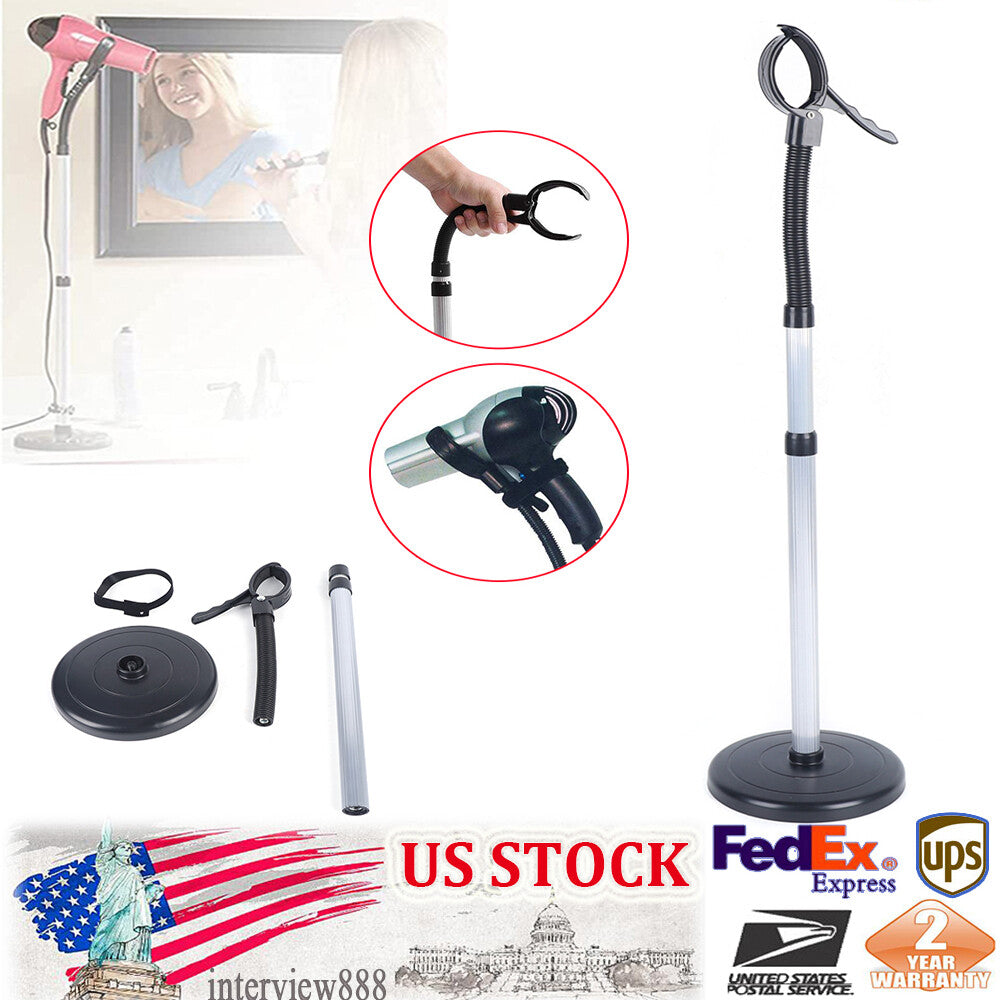 Pet Hair Dryer Holder Stand 360° Rotatable Support for Dog and Cat Grooming