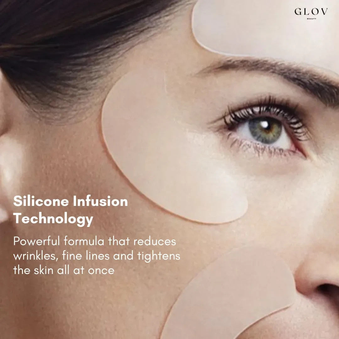 Reusable Silicone Eye & Mouth Patches for Fine Lines & Wrinkles - Set of 4