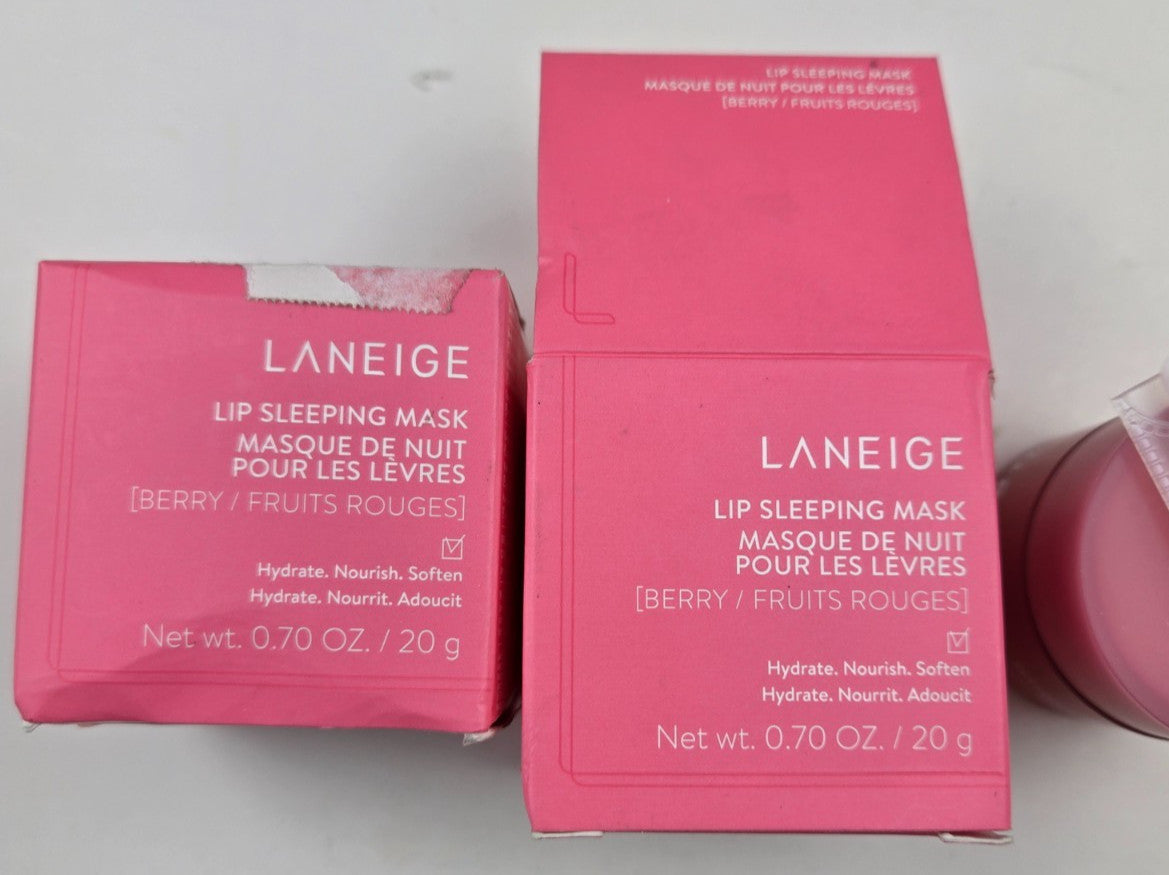Lip Sleeping Mask Set - Nourishing Hydrating Lip Care with Vitamin C Shea Murumuru 2 Pack