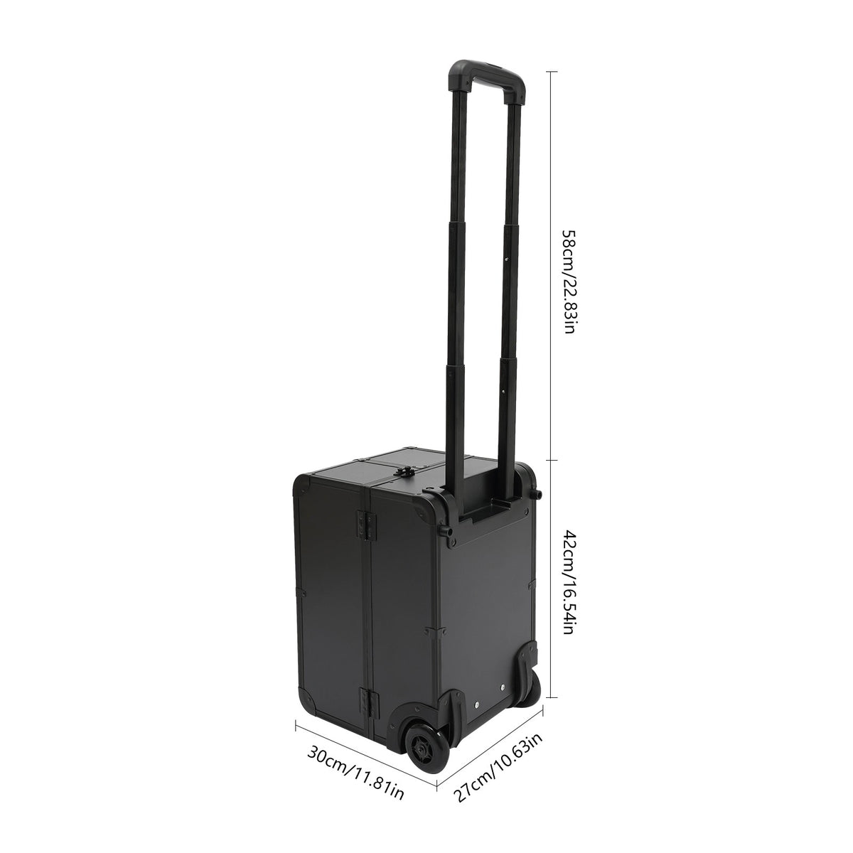 Lockable Rolling Makeup Case with 6 Trays - Multi-Layer Cosmetic Storage