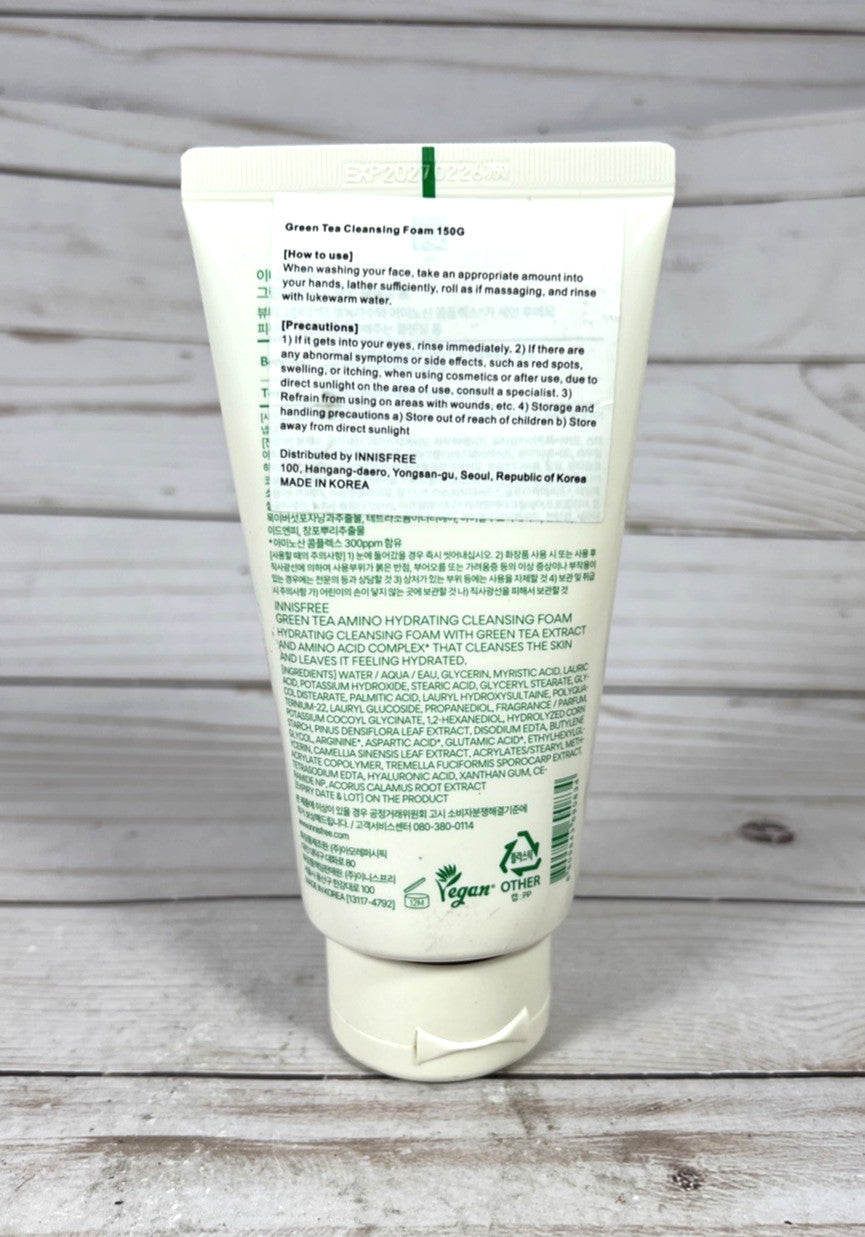Innisfree Green Tea Amino Hydrating Cleansing Foam Cleanse Hydrate