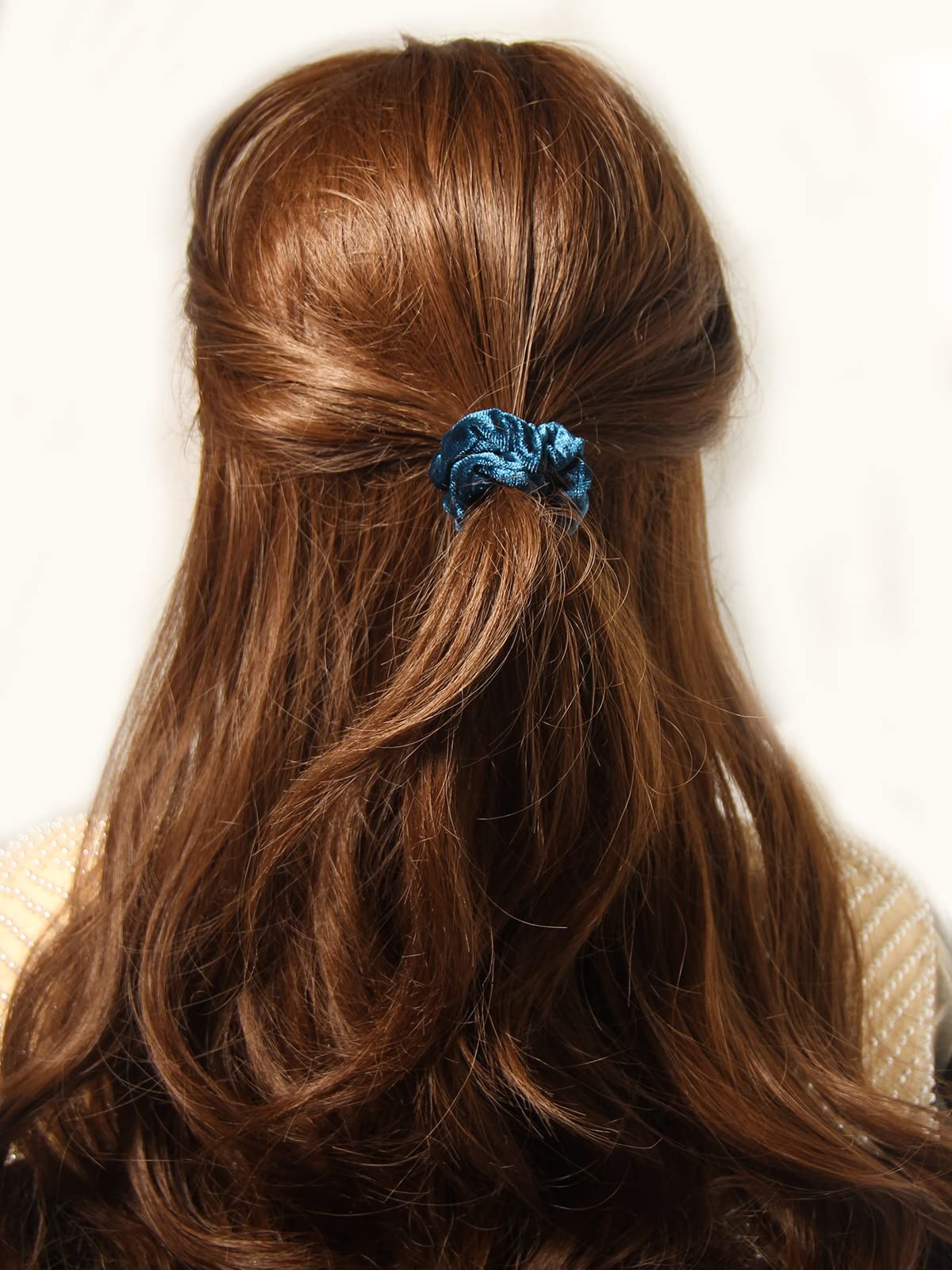 Pack of 10 Small Velvet Scrunchies for Women Count (Pack 1), Mix
