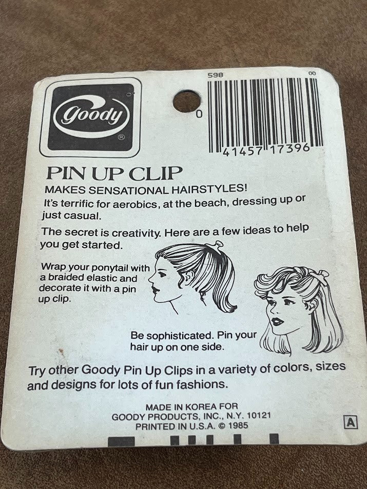 Vintage Goody Pin Up Clip #598 1985 Butterfly Hair Accessory