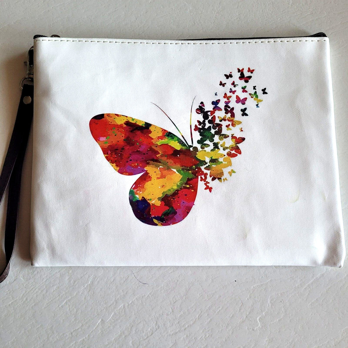 Butterfly Makeup Bag Cosmetic Pouch Travel Toiletry Case Wristlet