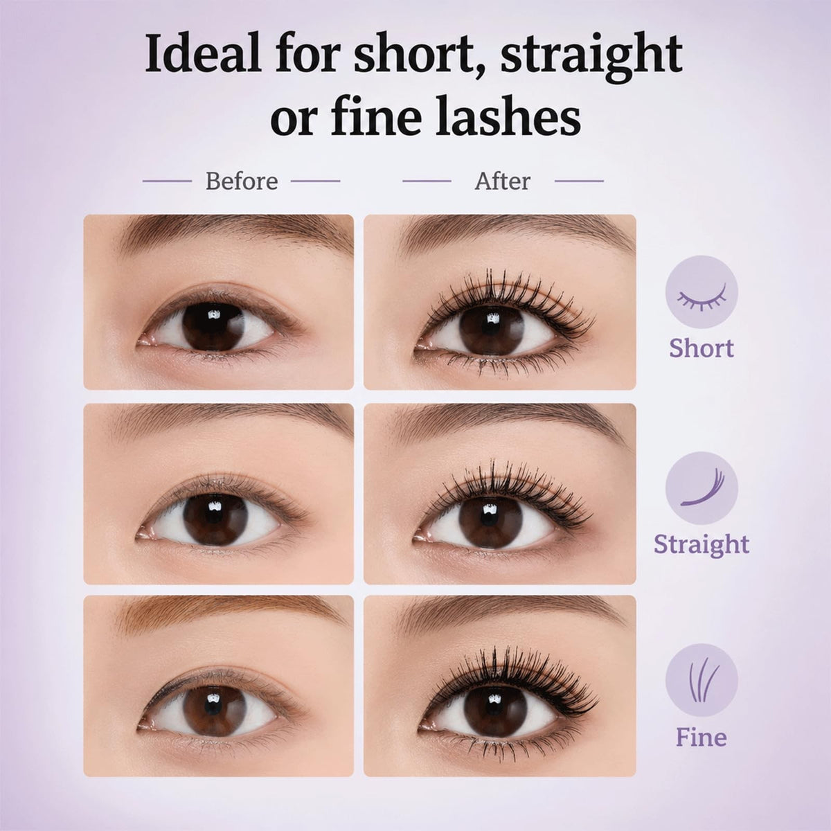 Lengthening and Volumizing Mascara for Sparse Lashes - Natural Look