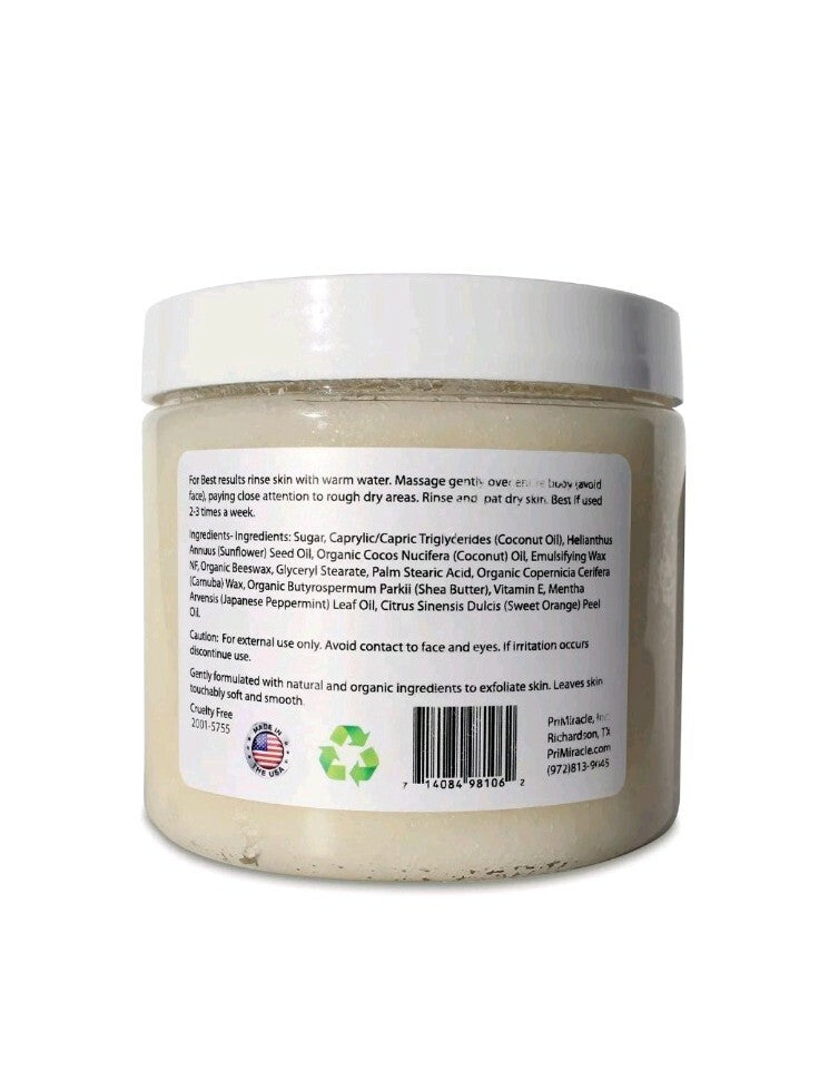 2-Pack PRIMIRACLE Organic Shea Butter Body Sugar Scrub 16oz -