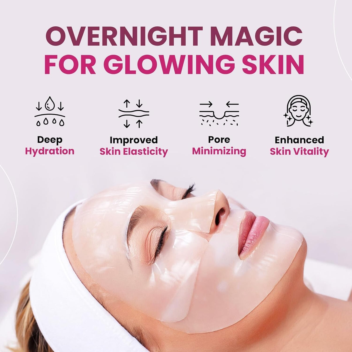 Overnight Deep Collagen Hydrogel Face Mask, 4-Pack
